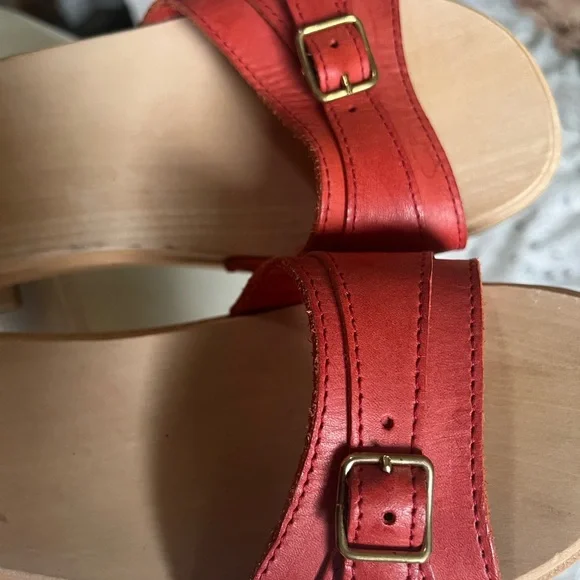 Swedish Hasbeens platform sandals, 8.5 narrow *NOTE they need ankle straps* - Picture 4 of 8